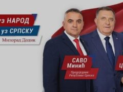 SNSD lijepi prve plakate u Banjaluci: Dodik i Minić ozvaničili kampanju za predsjednika Republike Srpske