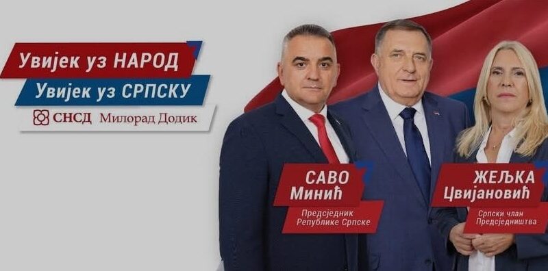 SNSD lijepi prve plakate u Banjaluci: Dodik i Minić ozvaničili kampanju za predsjednika Republike Srpske