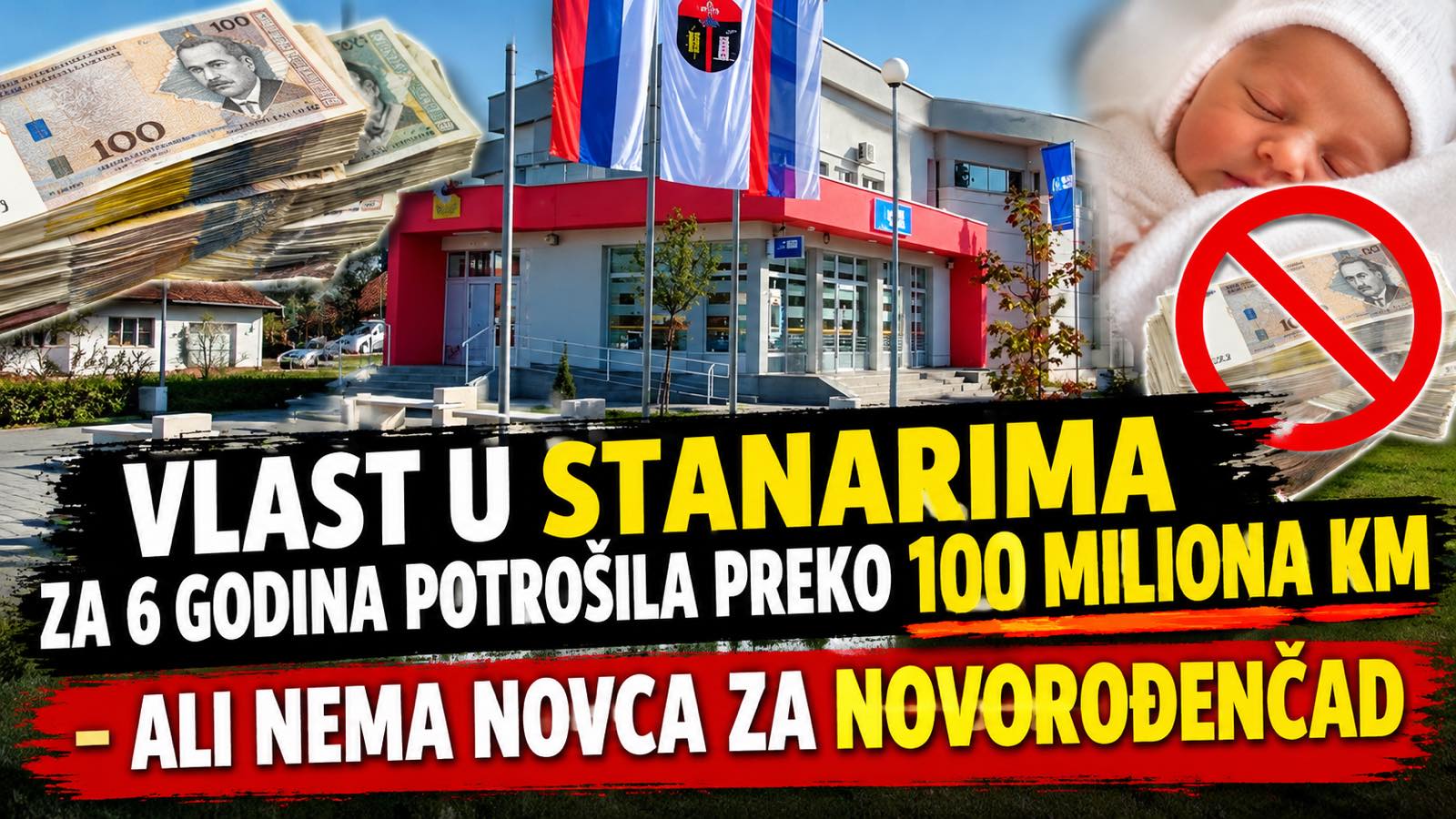 POLITIČKI BEZOBRAZLUK U STANARIMA: Funkcionerima luksuz i limuzine, a za novorođene bebe NEMA NI MARKE! (VIDEO)